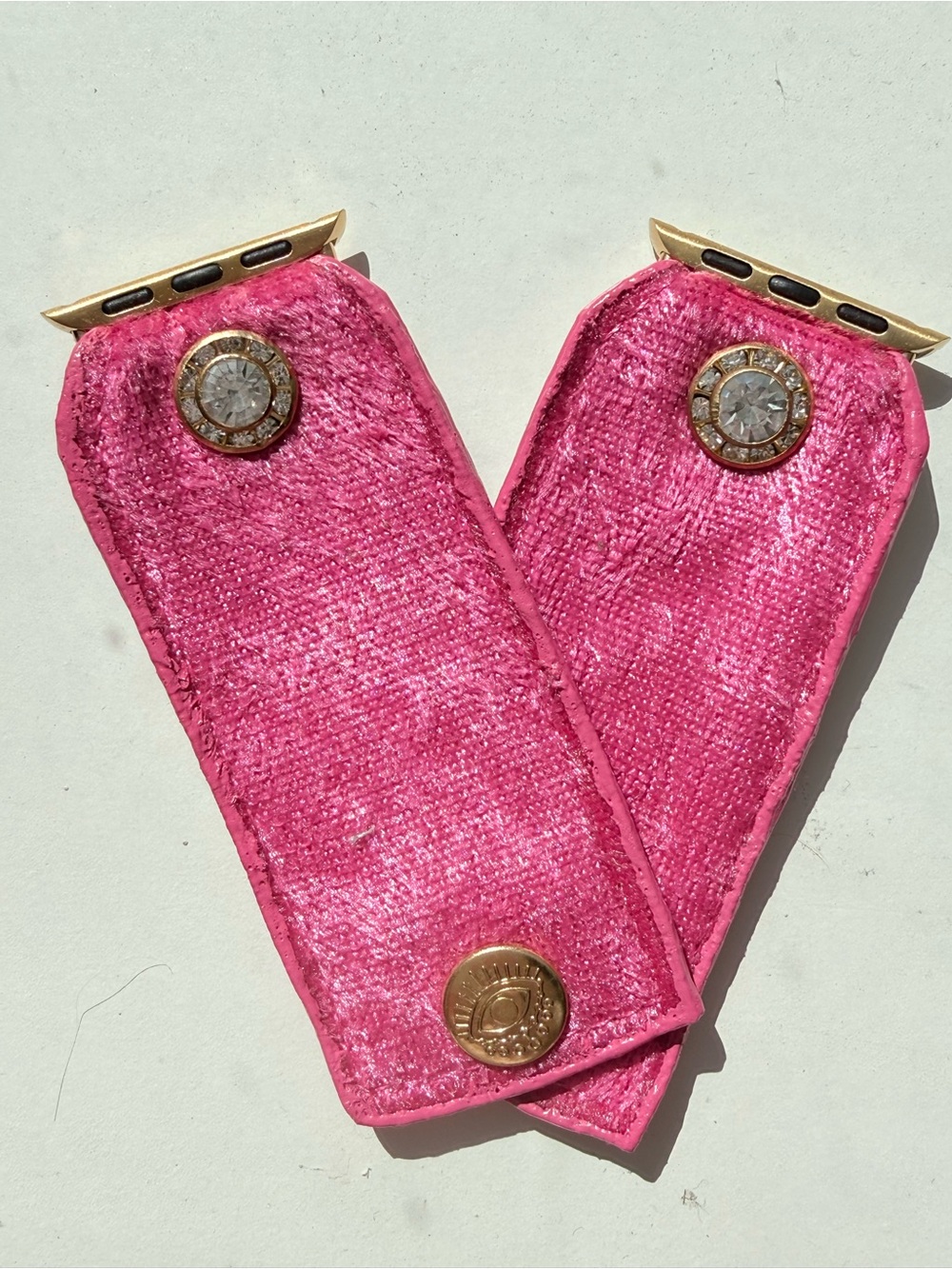 Watch Me Creations Pink Crush Velvet Apple Watch Band
